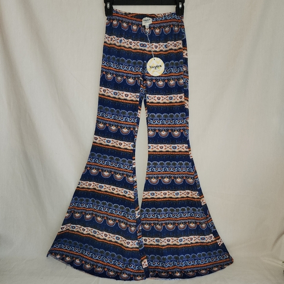 Hayden Womens Colorful Flared Pants NWT Size S Boho - Picture 1 of 9